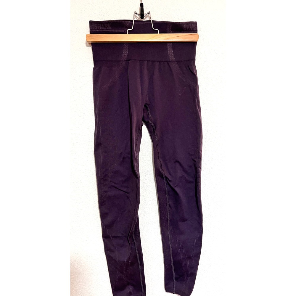 Gymshark‎ Seamless Leggings Womens Purple High Waisted Sculpt Contour Size Small